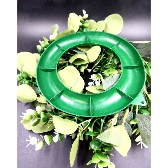 Faux Eucalyptus Wreath Front Door Decor,Farmhouse Wreath 12 inch Greenery Wreath - Picture 5 of 5